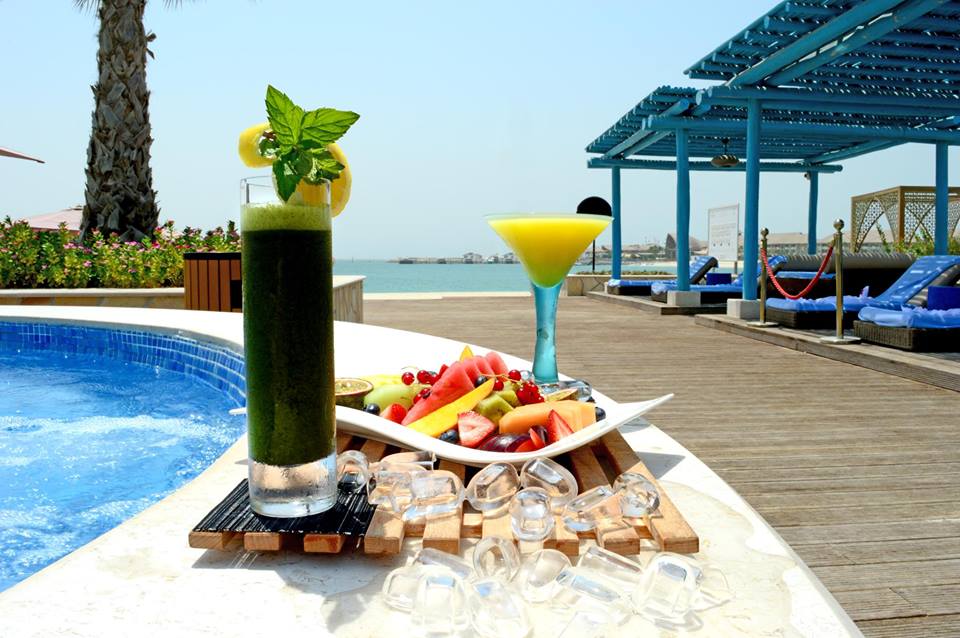 Pool Side Dining in Abu Dhabi